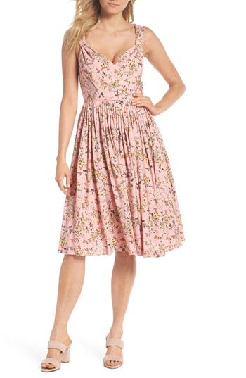 Women's Gal Meets Glam Collection Sarah Floral Print Sundress - Pink