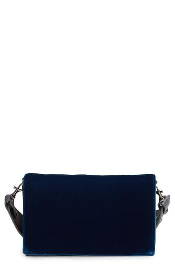 Dvr Soiree Velvet Convertible Crossbody Bag - Blue
