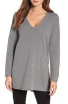 Women's Eileen Fisher V-neck Tunic, Size - Grey