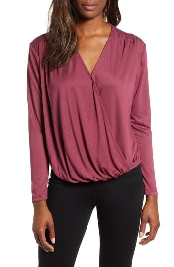 Women's Everleigh Drape Front Top - Red