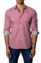 Men's Jared Lang Gingham Check Sport Shirt - Red
