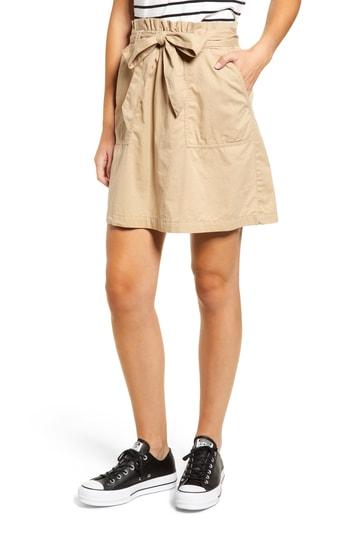 Women's Bp. Paper Bag Waist Skirt - Beige