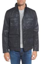 Men's Grayers Edgeware Modern Fit Coated Moto Jacket, Size - Black