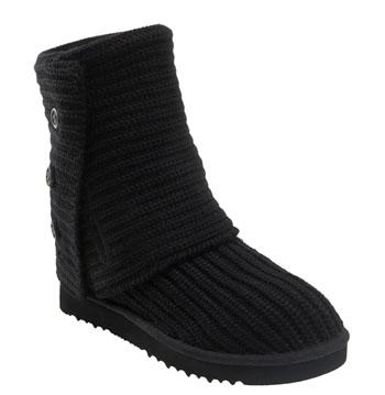 Women's Ugg 'cardy' Classic Knit Boot M - Black