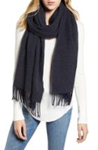 Women's Canada Goose Two Tone Woven Wool Scarf, Size - Blue