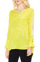 Women's Vince Camuto Ink Split Sleeve Blouse, Size - Yellow