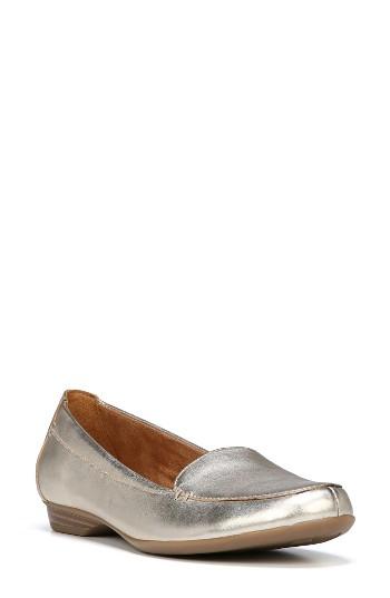 Women's Naturalizer 'saban' Leather Loafer N - Metallic