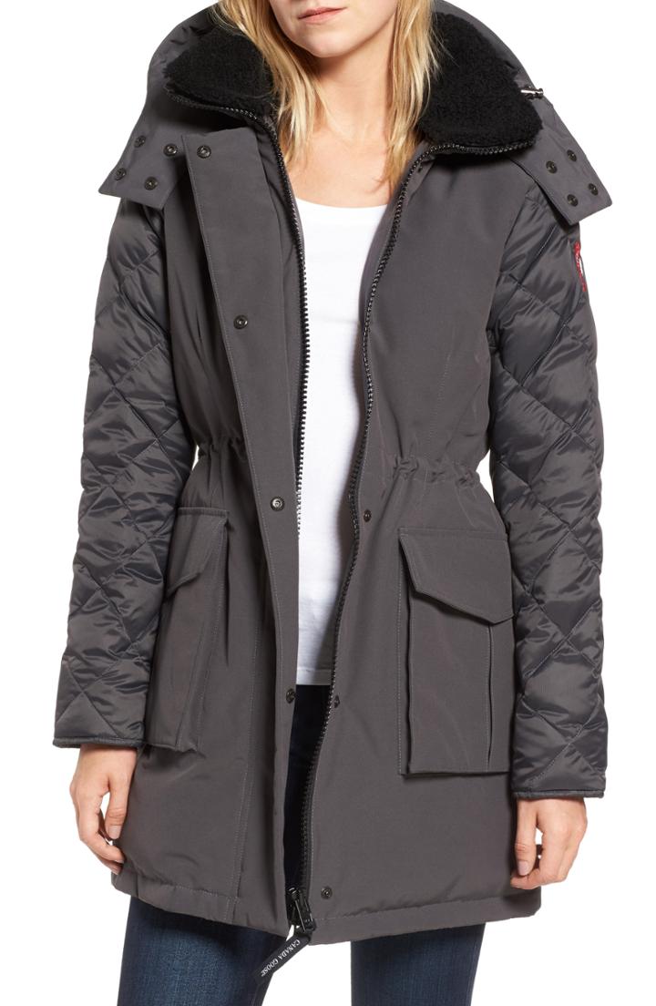 Women's Canada Goose Elwin Power Fill Down Jacket (10-12) - Grey