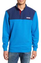 Men's Vineyard Vines Shep Colorblock Quilted Pullover, Size - Blue