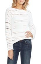 Women's Vince Camuto Open Stitch Cotton Sweater - Ivory