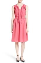 Women's Kate Spade New York Ruffle Crepe Fit & Flare Dress, Size - Pink