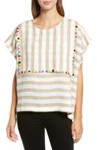 Women's Madewell Starry Night Peasant Top, Size - Black