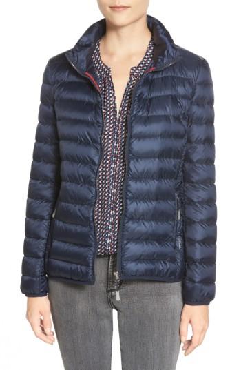 Women's Tumi Pax On The Go Packable Quilted Jacket - Blue