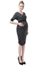 Women's Kimi And Kai 'layna' Polka Dot Batwing Maternity Dress - Grey