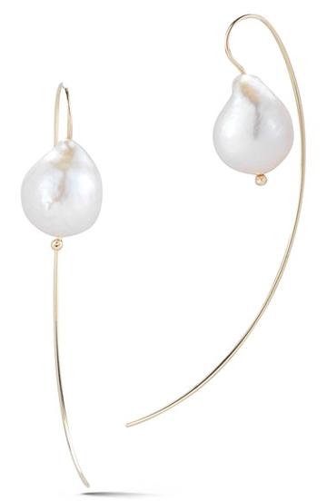 Women's Mizuki Pearl Threader Earrings