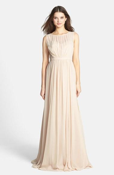 Women's Jenny Yoo 'vivienne' Pleated Chiffon Gown