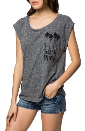 Women's O'neill Heathered Graphic Tee - Grey