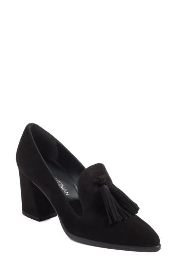 Women's Stuart Weitzman Murphy Tassel Pump M - Black