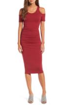 Women's Michael Stars Cold Shoulder Body-con Dress - Red