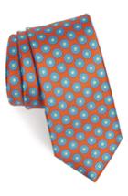 Men's Nordstrom Men's Shop Nicolas Medallion Silk Tie, Size - Orange
