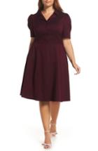 Women's Gal Meets Glam Collection Nina Twill Fit & Flare Dress