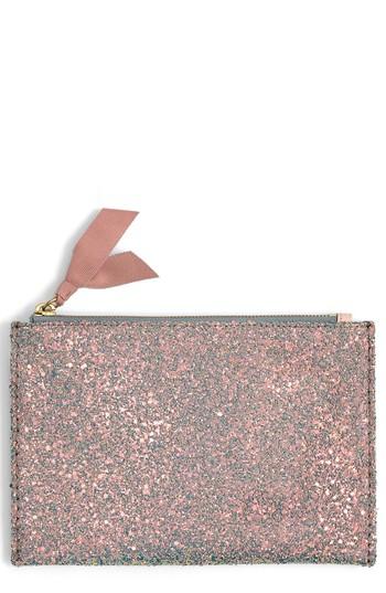 J.crew Medium Glitter Pouch - Ivory