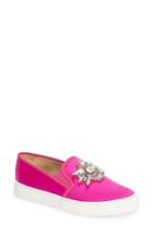 Women's Badgley Mischka Barre Crystal Embellished Slip-on Sneaker M - Pink