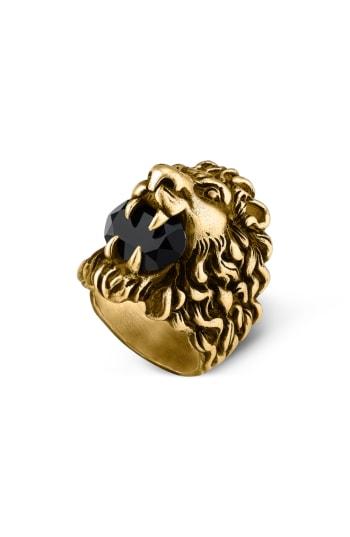 Women's Gucci Lion Head Aureco Crystal Ring