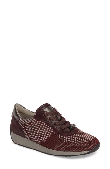 Women's Ara Lilly Sneaker .5 M - Red