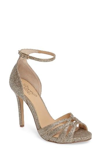 Women's Jewel Badgley Mischka Loyal Glitter Sandal .5 M - Metallic