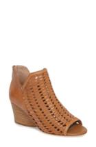 Women's Donald J Pliner Jacqi Woven Open Toe Bootie .5 M - Beige