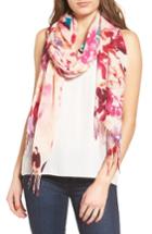 Women's Nordstrom Tropical Camo Cashmere & Wool Scarf, Size - Pink