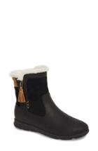 Women's Superfeet Juniper Faux Fur Lined Waterproof Bootie .5 M - Black