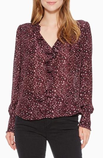 Women's Parker Tilly Print Silk Blend Blouse, Size - Purple