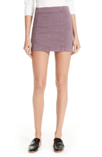 Women's Free People Modern Denim Miniskirt - Purple