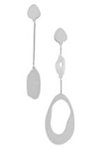 Women's Argento Vivo Modern Organic Asymmetrical Drop Earrings