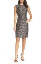 Women's Morgan & Co. Scallop Detail Lace Dress - Black