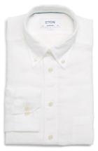 Men's Eton Contemporary Fit Solid Linen Dress Shirt - White