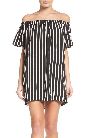 Women's French Connection Polly Off The Shoulder Dress - Black