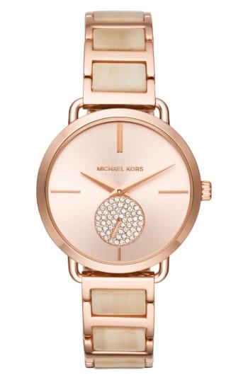 Women's Michael Michael Kors Portia Round Bracelet Watch, 36.5mm