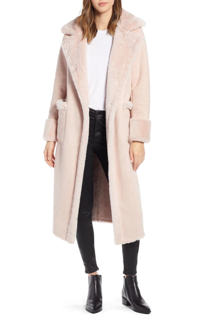 Women's Apparis Pauline Faux Fur Coat - Pink