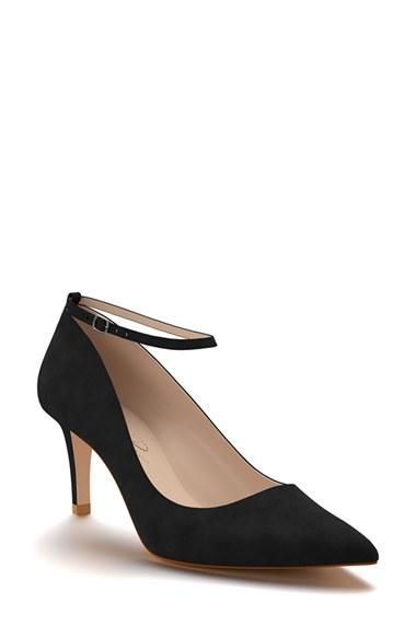 Women's Shoes Of Prey Ankle Strap Pump B - Black