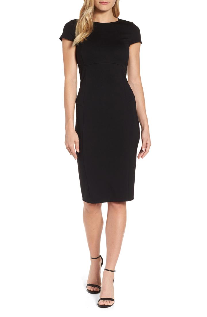 Petite Women's Felicity & Coco Ward Seamed Pencil Dress P - Black