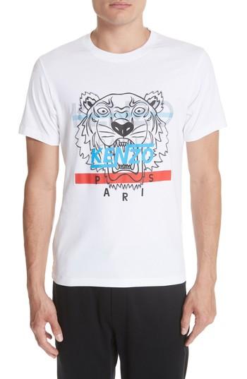Men's Kenzo Hyper Tiger Graphic T-shirt - White