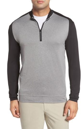 Men's Johnnie-o Sway Classic Fit Zip Raglan Pullover - Black