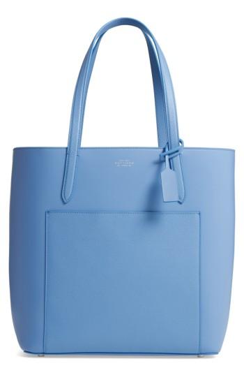 Smythson Panama Leather Tote - Blue