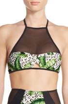 Women's Issa De' Mar 'harper' Halter Bikini Top - Green