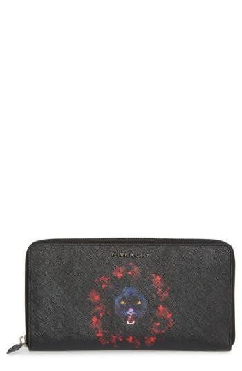 Women's Givenchy Jaguar Zip-around Wallet - Black