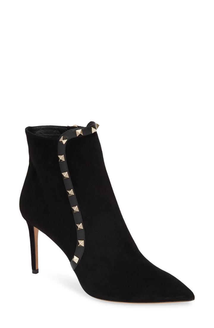 Women's Valentino Garavani Rockstud Bootie Us / 39eu - Black