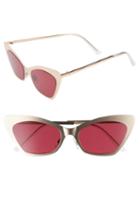 Women's Leith Flat Metal Cat Eye Sunglasses - Gold/ Red